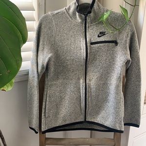 Nike Front Zip speckled grey/black/white size S